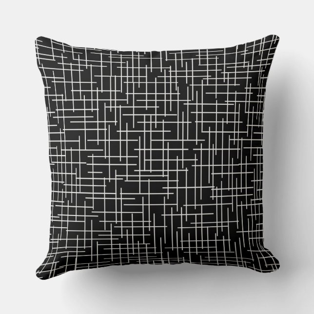 Modern Crosshatch burlap texture pattern Cushion (Back)