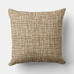 Modern Crosshatch burlap texture pattern Cushion