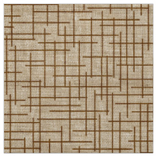 Modern Crosshatch burlap texture pattern Fabric