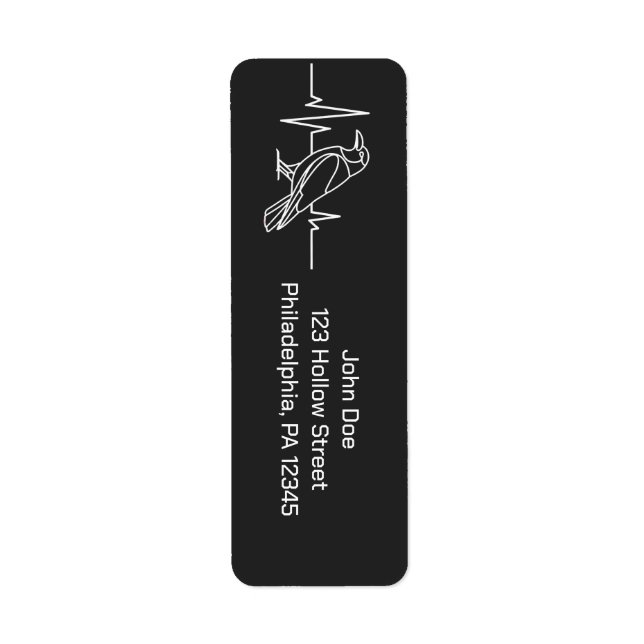 Modern Crow & heart rate, minimalist,Halloween  (Front)