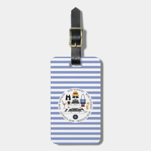 Modern Cruise Ship Travel Pattern Luggage Tag