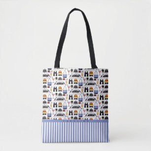 Modern Cruise Ship Travel Pattern Tote Bag