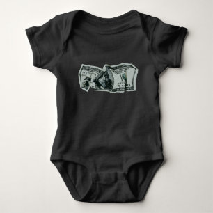 Modern Crumpled $100 Bill Design Baby Bodysuit