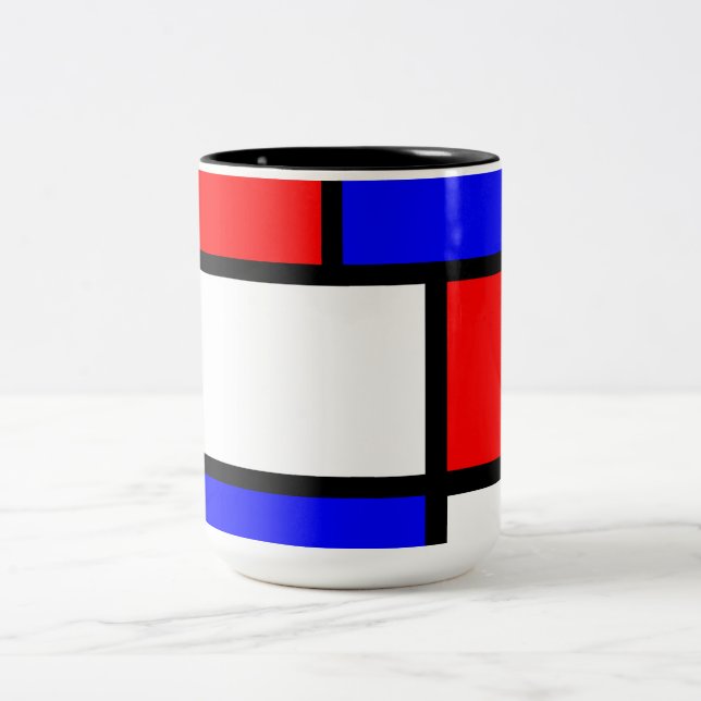 Modern cup Mondrian style (Center)