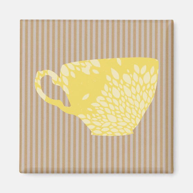 Modern Cup & Stripes  Magnet (Front)