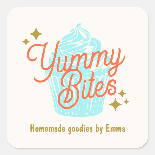 Modern Cupcake Baker Label (Front)