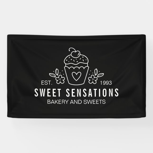 Modern Cupcake Bakery Pastry Chef Banner (Horizontal)