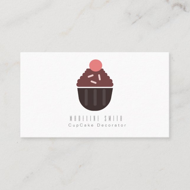 Modern Cupcake Baking Cake Decorator Sprinkles Business Card (Front)