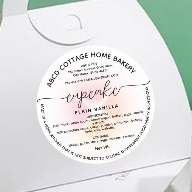Modern Cupcake Cottage law Label (Creator Uploaded)