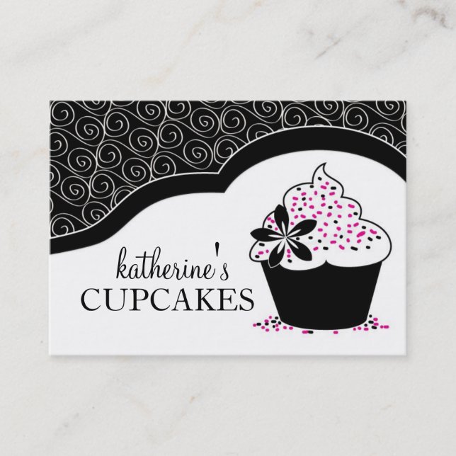 Modern Cupcake Gift Voucher Discount Card (Front)
