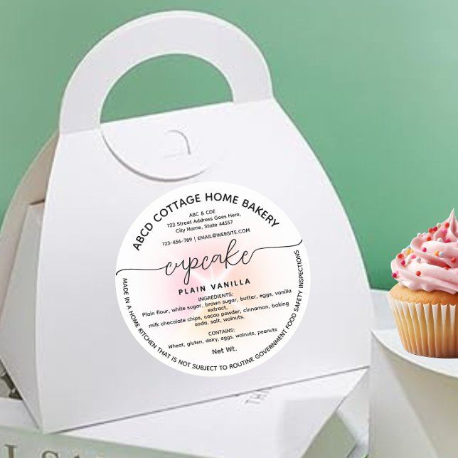 Modern Cupcake Label Cottage law Label (Creator Uploaded)