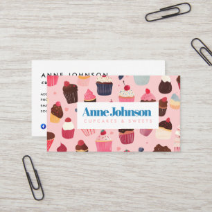 Modern Cupcake Sweets Bakery Business Card