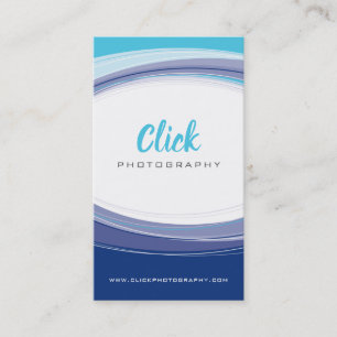 MODERN CURVE DESIGN minimal aqua navy blue grey Business Card