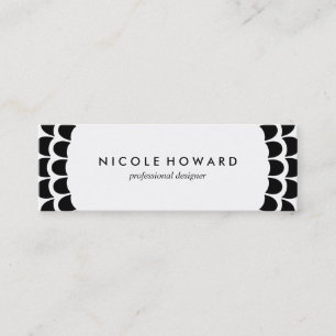 Modern Curved Pattern Mini Business Card