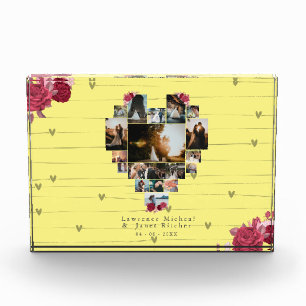 Modern custom 18 heart Shaped Photo gifts gf bf Block