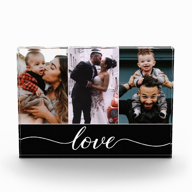 Modern Custom 3 Photos Love Script (Front)