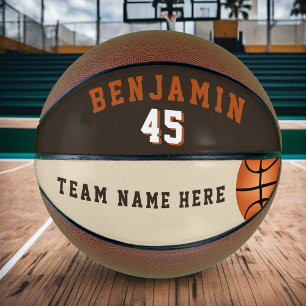 Modern Custom Basketball with Team Name Number