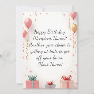 Modern Custom Birthday Card Personalised Name