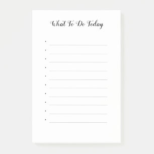 Modern Custom Black Lined To Do List Post-it Notes
