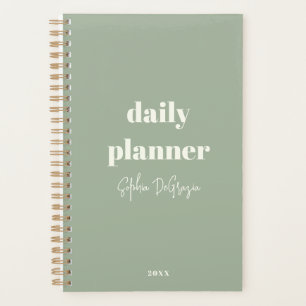 Modern Custom Boho Chic Minimalist Daily Planner
