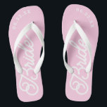 Modern Custom Bridal Wedding Colour Flip Flops<br><div class="desc">These flip flops are perfect for the soon-to-be Mrs! Customise with your wedding date and wedding colours.</div>