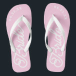 Modern Custom Bridal Wedding Colour Flip Flops<br><div class="desc">These flip flops are perfect for the soon-to-be Mrs! Customise with your wedding date and wedding colours.</div>
