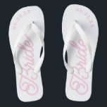 Modern Custom Bridal Wedding Colour Flip Flops<br><div class="desc">These flip flops are perfect for the soon-to-be Mrs! Customise with your wedding date and wedding colours.</div>