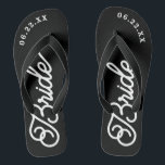 Modern Custom Bridal Wedding Colour Flip Flops<br><div class="desc">These flip flops are perfect for the soon-to-be Mrs! Customise with your wedding date and wedding colours.</div>