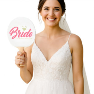 Modern Custom Bride Name Pink Glittery Diamond  Ping Pong Paddle