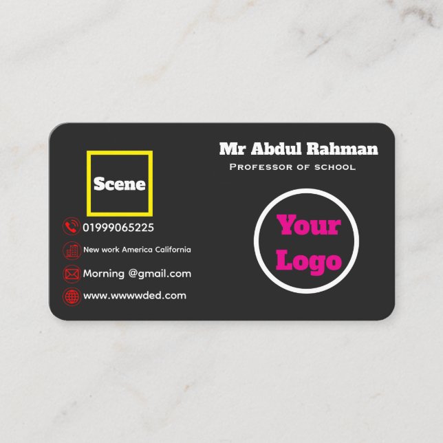 Modern Custom Business Card (Front)