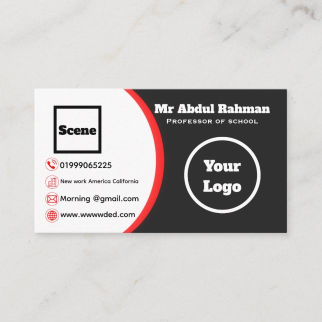 Modern Custom Business Card (Front)