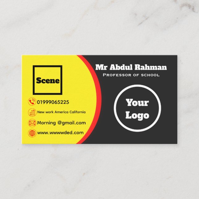 Modern Custom Business Card (Front)