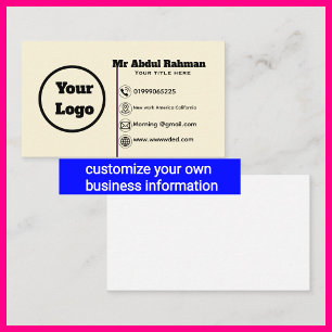 Modern Custom Business Card