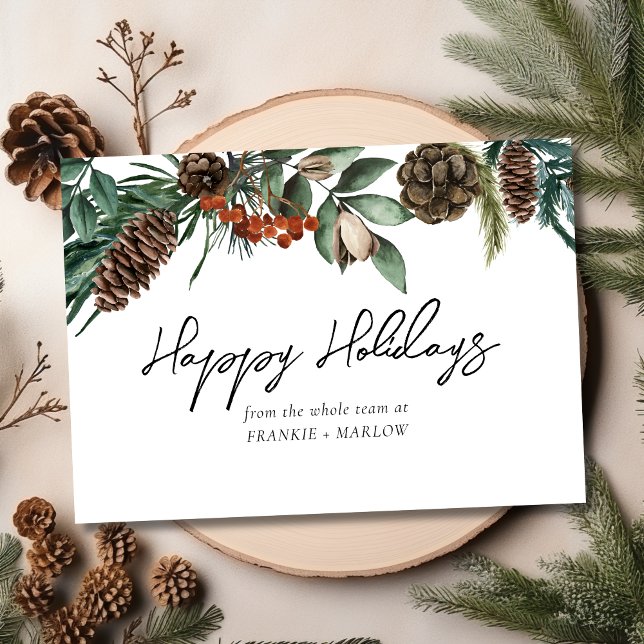 Modern Custom Business Company Corporate Logo Holiday Card (Modern Custom Business Company Corporate Logo Holiday Card | Front)
