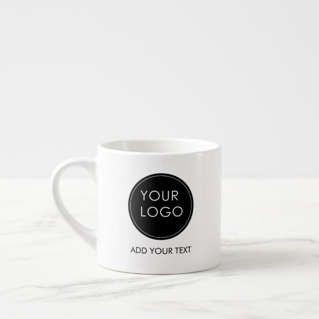 Modern Custom Business Company Logo  Espresso Cup (Left)