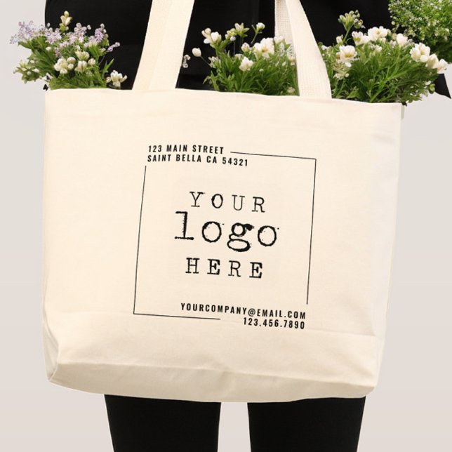 Modern Custom Business Company Logo  Large Tote Bag (Creator Uploaded)