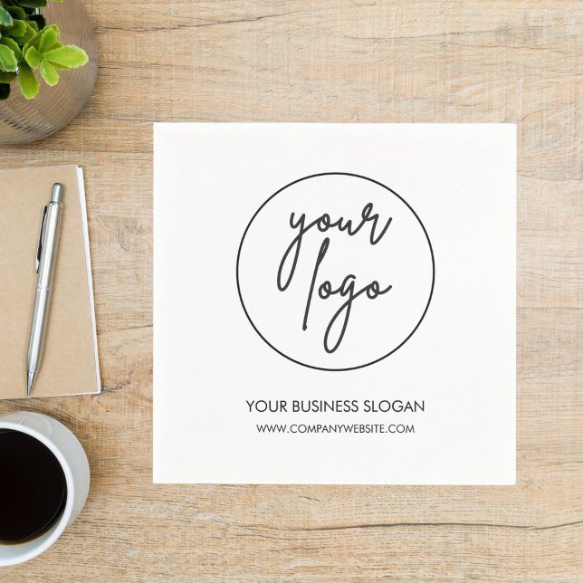 Modern Custom Business Company Logo Napkins  (Creator Uploaded)