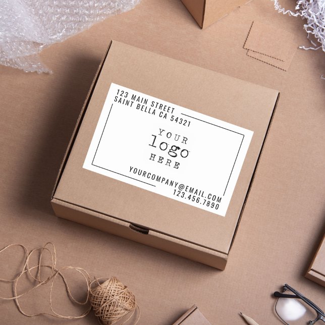 Modern Custom Business Company Logo  Rectangular Sticker (Creator Uploaded)