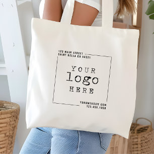 Modern Custom Business Company Logo Website Large Tote Bag