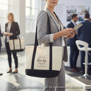 Modern Custom Business Logo and website  Tote Bag