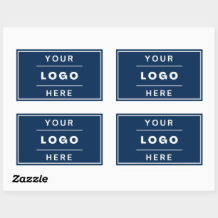 Modern Custom Business Logo Company Branded  Rectangular Sticker