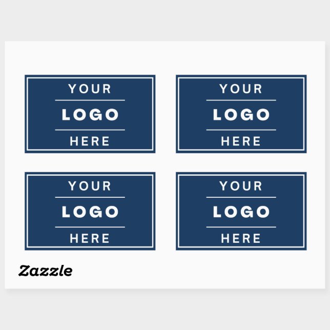 Modern Custom Business Logo Company Branded  Rectangular Sticker (Sheet)