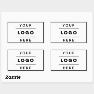 Modern Custom Business Logo Company Branded  Rectangular Sticker