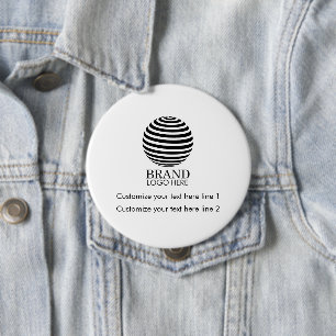 Modern Custom Business Logo Company Promotional 10 Cm Round Badge