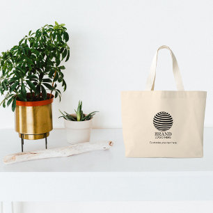 Modern Custom Business Logo Company Promotional  Large Tote Bag