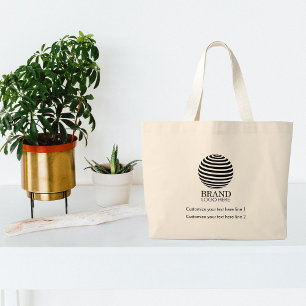 Modern Custom Business Logo Company Promotional  Large Tote Bag
