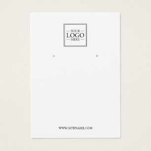 Modern Custom Business Logo Earring Display Cards