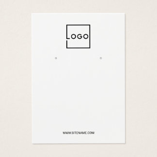 Modern Custom Business Logo Earring Display Cards