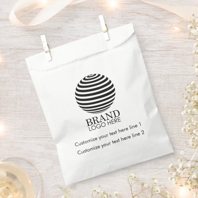 Modern Custom Business Logo Promotional Gift Favour Bags (Clipped)