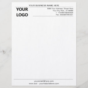 Modern Custom Business Office Letterhead with Logo